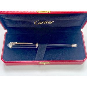 Pen - Carter Roadster fountain pen in black lacquer with blue cabochon...