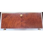 Pen - Pen Cabinet in briarwood with gold colored onion-shaped legs and knob...