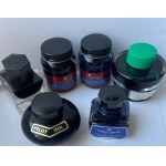 Pen - Lot of 38 ink bottles most of which unused and unopened of various brands and colors...