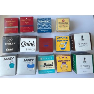 Pen - Lot of 38 ink bottles most of which unused and unopened of various brands and colors...