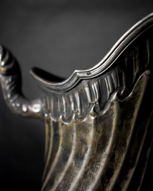 Silver liquor jug, France 19th century.