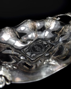 Silver platter, Warsaw, 19th century.