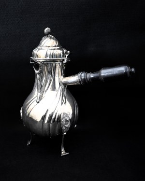 Silver chocolatier, France 19th century.