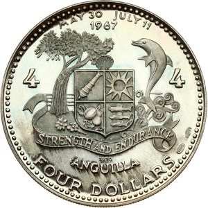 Anguilla 4 Dollars 1970 Atlantic Star
