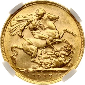 Australia Sovereign 1907 M NGC MS 61