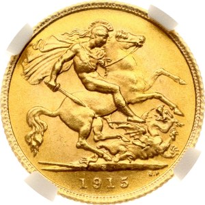 Australia 1/2 Sovereign 1915 S NGC MS 64