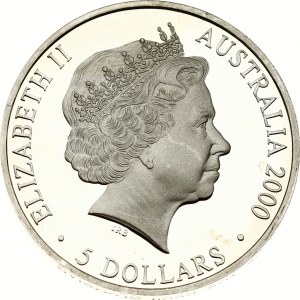Australia 5 Dollars 2000 (1999) C Emu & Wattle
