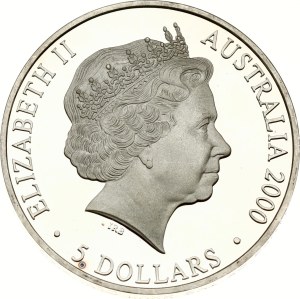 Australia 5 Dollars 2000 C Platypus & Water Lily