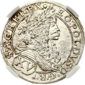 Austria 15 Kreuzer 1675 Vienna NGC MS 63