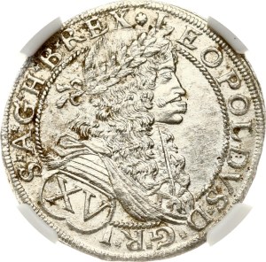 Austria 15 Kreuzer 1675 Vienna NGC MS 63
