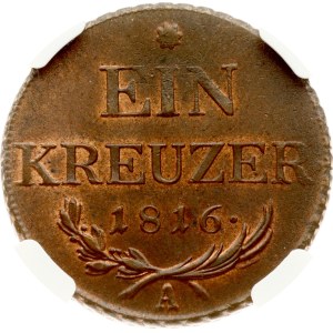 Austria Kreuzer 1816 A NGC MS 64 BN