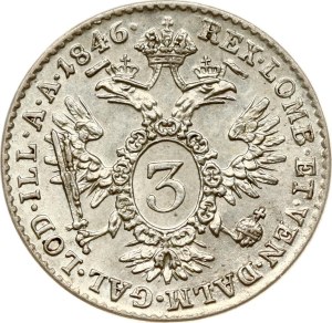 Austria 3 Kreuzer 1846 A