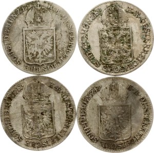 Austria 6 Kreuzer 1849 A Lot of 4 coins