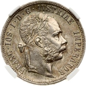 Austria 1 Florin 1877 NGC MS 61