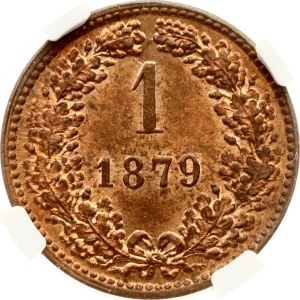 Austria 1 Kreuzer 1879 NGC MS 64 RB