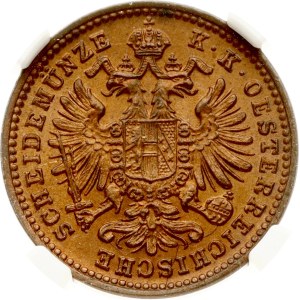 Austria 1 Kreuzer 1885 NGC MS 63 RB