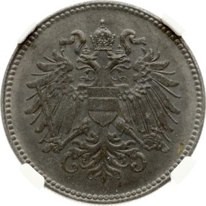 Austria 20 Heller 1918 NGC MS 64