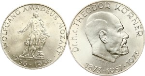 Austria 25 Schilling 1956 & 50 Schilling 1973 Lot of 2 coins