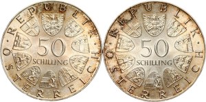 Austria 50 Schilling 1973 Lot of 2 coins