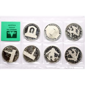Austria 100 Schilling 1975 Set Lot of 7 coins