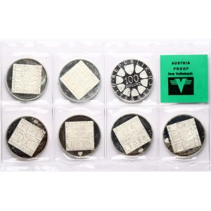 Austria 100 Schilling 1975 Set Lot of 7 coins