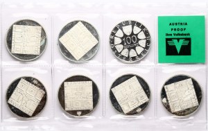Austria 100 Schilling 1975 Set Lot of 7 coins