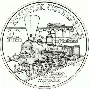 Austria 20 Euro 2007 South Railways Vienna-Triest