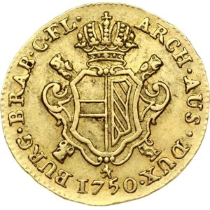 Austrian Netherlands 1/2 Souverain D'or 1750 R Brugge