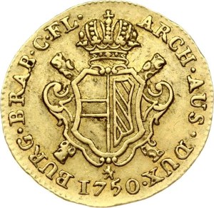 Austrian Netherlands 1/2 Souverain D'or 1750 R Brugge