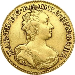 Austrian Netherlands 1/2 Souverain D'or 1753 R Antwerp