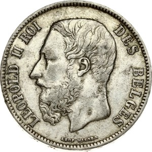 Belgium 5 Francs 1869