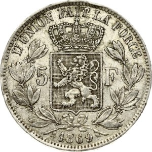 Belgium 5 Francs 1869