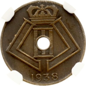 Belgium 5 Centimes 1938 ESSAI NGC MS 64 BN MATTE TOP POP