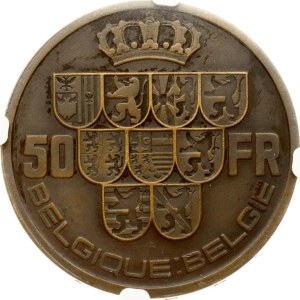 Belgium 50 Francs 1939 PATTERN NGC MS 63 BN MATTE TOP POP