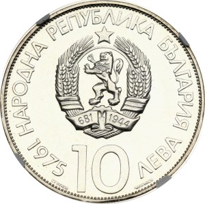 Bulgaria 10 Leva 1975 Olympic Congress NGC PF 63 CAMEO