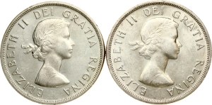 Canada Dollar 1963 Lot of 2 coins