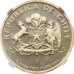 Chile ½ Onza 1983 So National Liberation NGC PF 67 ULTRA CAMEO TOP POP