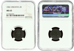Croatia 2 Kune 1941 NGC MS 63