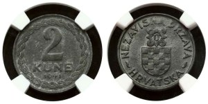 Croatia 2 Kune 1941 NGC MS 63