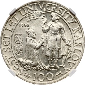 Czechoslovakia 100 Korun 1948 Charles University NGC MS 63
