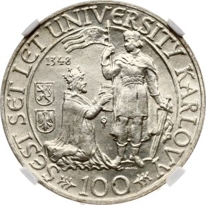 Czechoslovakia 100 Korun 1948 Charles University NGC MS 63