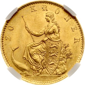 Denmark 20 Kroner 1873 CS NGC MS 64