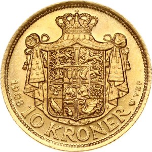 Denmark 10 Kroner 1908 VBP