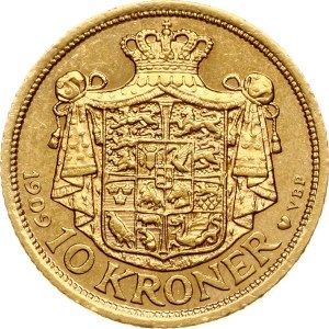 Denmark 10 Kroner 1909 VBP