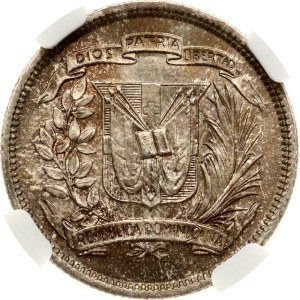 Dominican Republic 25 Centavos 1956 NGC MS 64