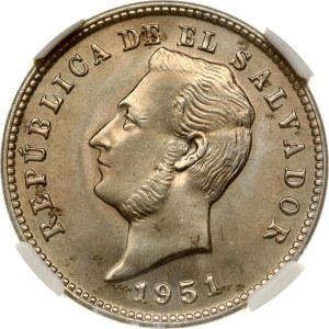 El Salvador 10 Centavos 1951 NGC MS 65