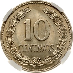 El Salvador 10 Centavos 1951 NGC MS 65