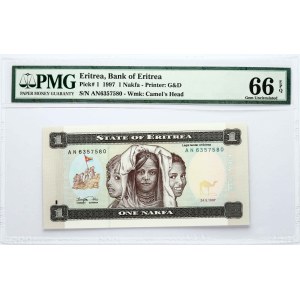 Eritrea 1 Nakfa 1997 PMG 66 Gem Unc EPQ