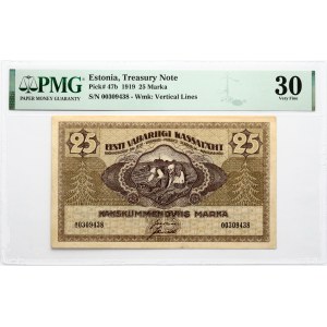 Estonia 25 Marka 1919 PMG 30 Very Fine