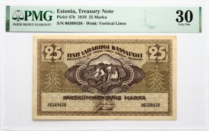 Estonia 25 Marka 1919 PMG 30 Very Fine